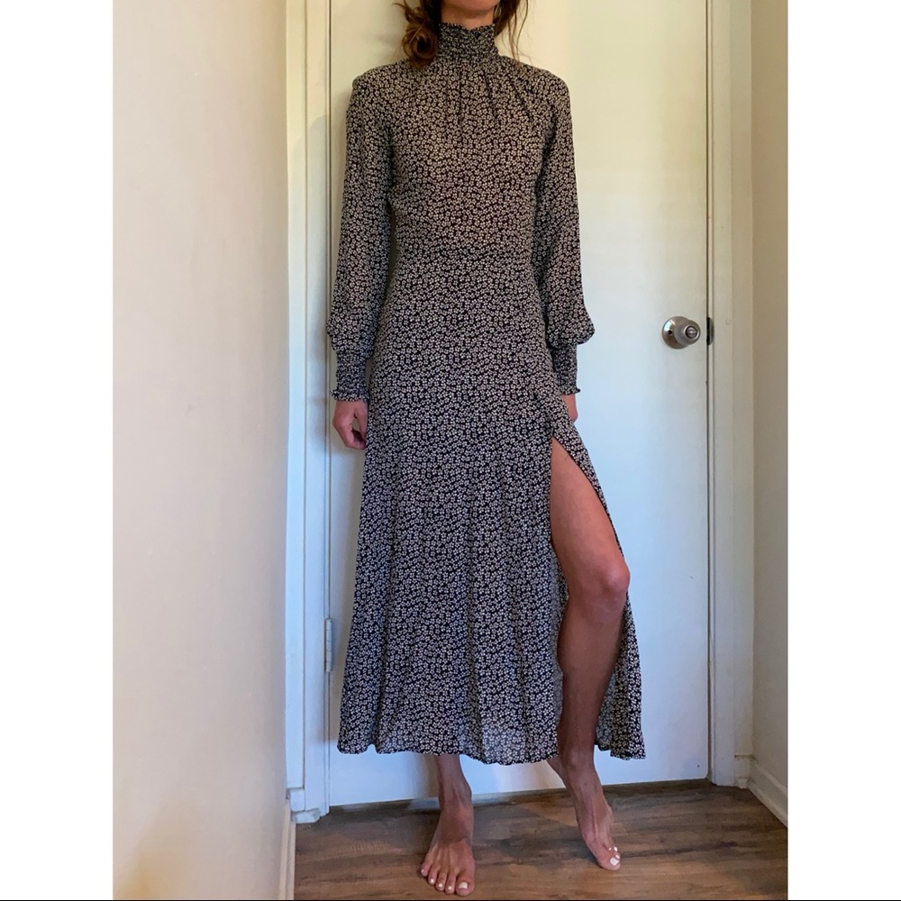 Reformation Georgina Long Sleeve Midi Dress